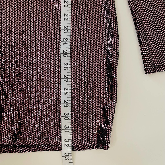 Forever 21 Pink Shimmer Long Sleeve Party Dress - Picture 8 of 9